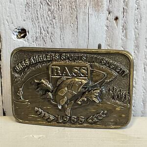 1988 BASS Bassmaster Belt Buckle Bass Anglers Sportsman Society Fishing